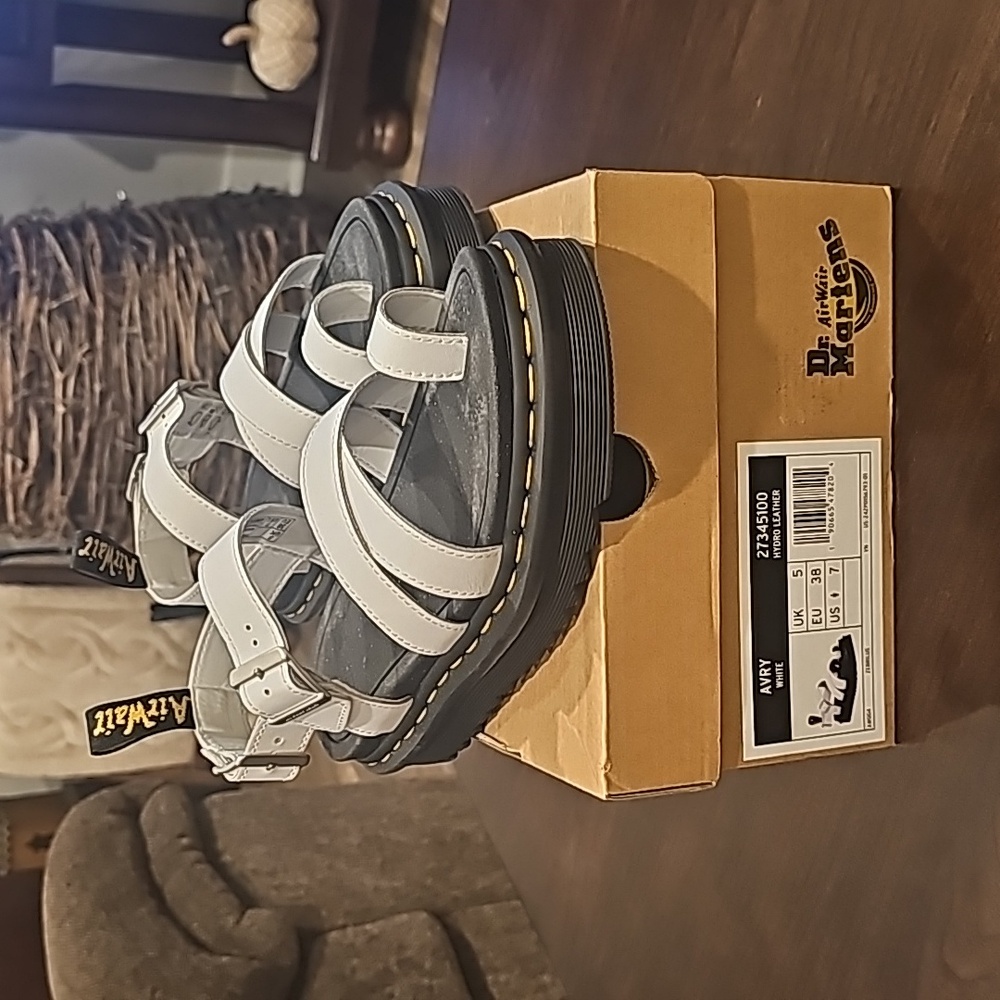 Dr. Martens White Sandals